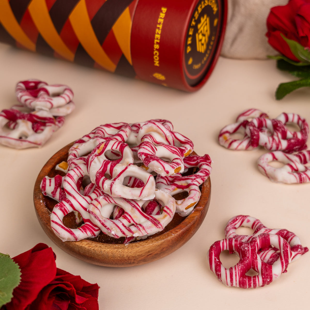 Valentine's Day Fudge Pretzel Gift Box