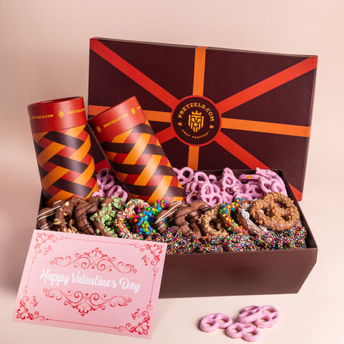 Sweetheart Belgian Chocolate Pretzel Gift Basket