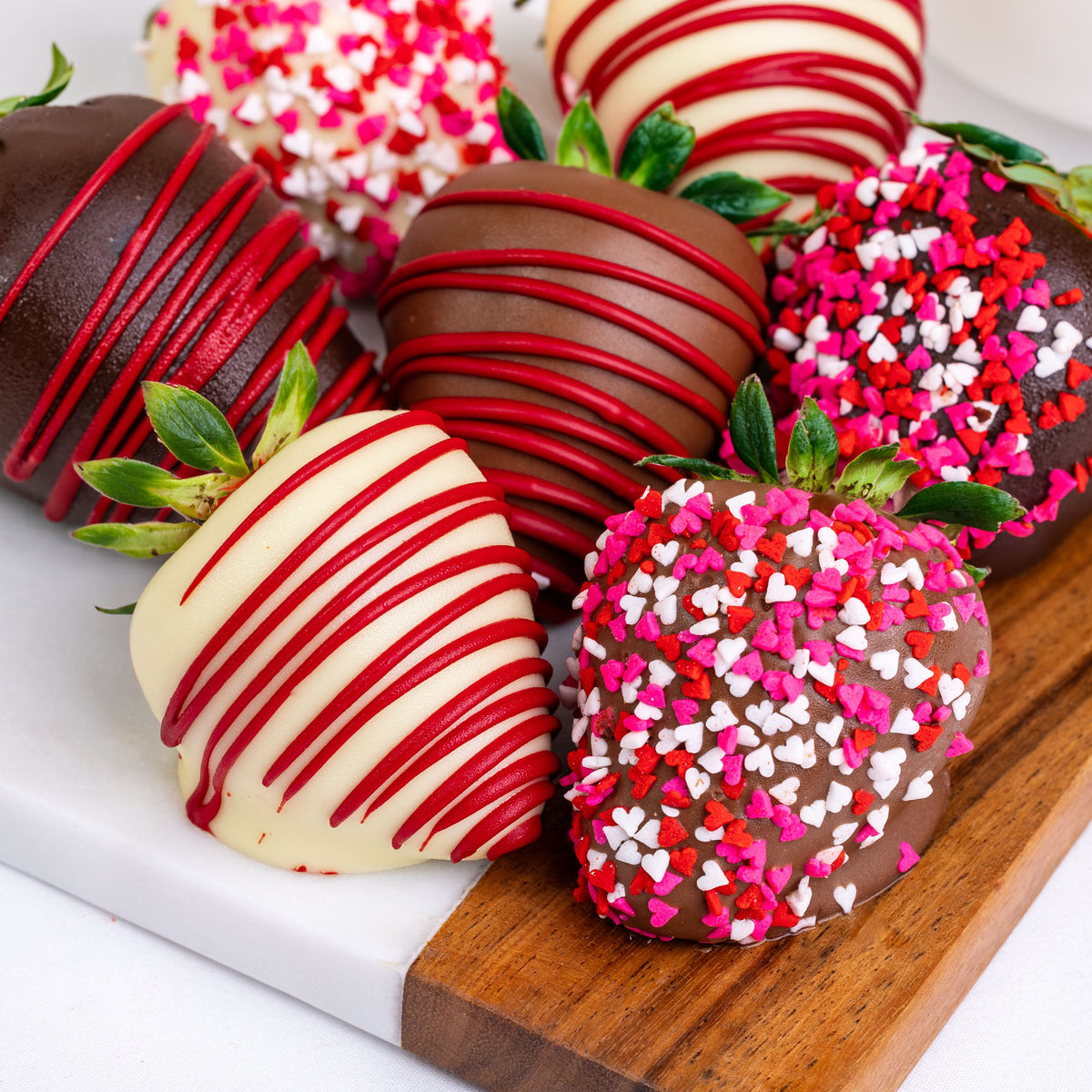 Cupid's Hand-Dipped Belgian Chocolate Strawberries & Pretzel Twists