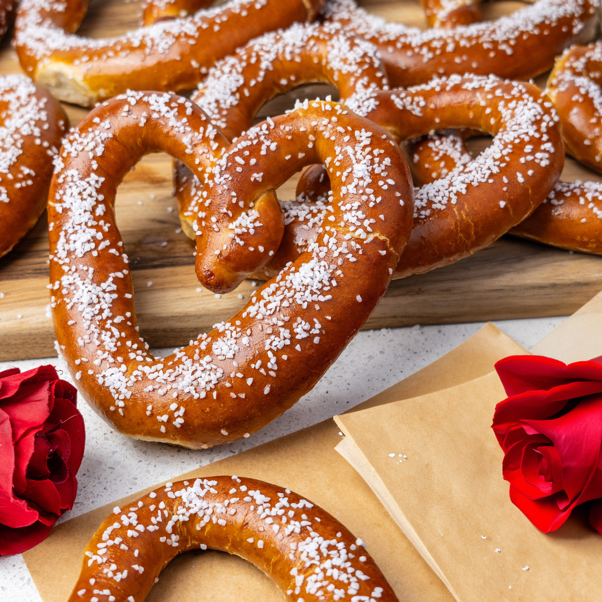 Heart Shaped Soft Pretzel Box